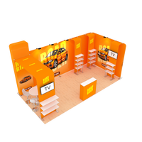 Supports d'étagères publicitaires sans outil en aluminium personnalisés Présentoir portable d'exposition de salons professionnels