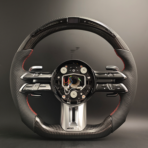 Volante Personalizzato in Pelle e Fibra di Carbonio con LED per <span class=keywords><strong>Mercedes</strong></span> Benz W213 C238 GLE W167 C167 GLS X167 GLC X254 C254 E53 E63 AMG - Product Image 2