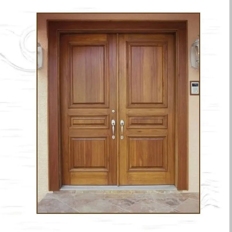 家の固体内部の正面玄関のためのアメリカンスタイルの現代的な無垢材のエントリー木製ドア