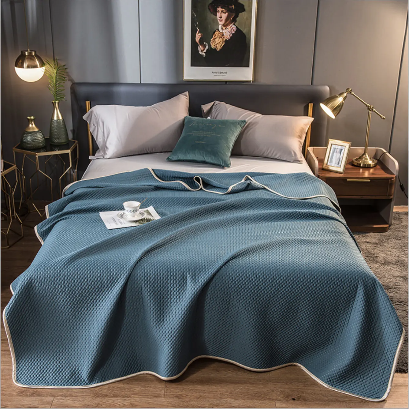 PC2127 Chinese Luxury Super Soft 100% Polyester Microfiber Bedspreads Bedding Set Quilt Bed Spread