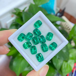 HOT SALE Hydrothermal Cushion Cut <strong>Emerald</strong> Lab Grown Gemstone Certified Factory Price For Rings Pendants Jewelry Wholesale - Product Image 1