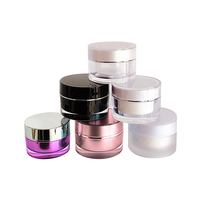 Pot de crème visage et yeux en acrylique de luxe, crème réparatrice cellulaire ADN Or Platine anti-âge 60ml, avec capuchon en plastique, cosmétique à l'argile clarifiante