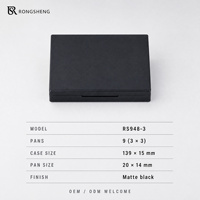 Palette de fards à paupières vide personnalisée 9 couleurs, boîte d'emballage cosmétique en plastique avec miroir pour OEM ODM – Meilleures ventes