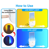 JZ-Atrapamoscas eléctrico para interiores, trampa de pegamento con luz nocturna UV, trampa pegajosa para mosquitos, trampa para insectos voladores