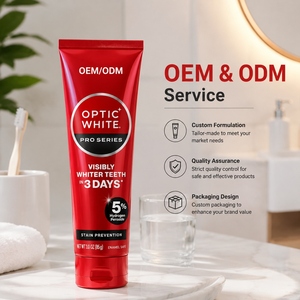 Dentifricio sbiancante OEM/ODM Optic White <span class=keywords><strong>Pro</strong></span> Series con perossido di idrogeno per la prevenzione delle macchie, confezione da 3, 3.0 oz - Product Image 1