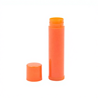 Vente en gros de tubes de baume à lèvres en plastique vides de 5 ml 5 g, ronds, violet, lilas, jaune, bleu, blanc, noir, rose, vert, emballage