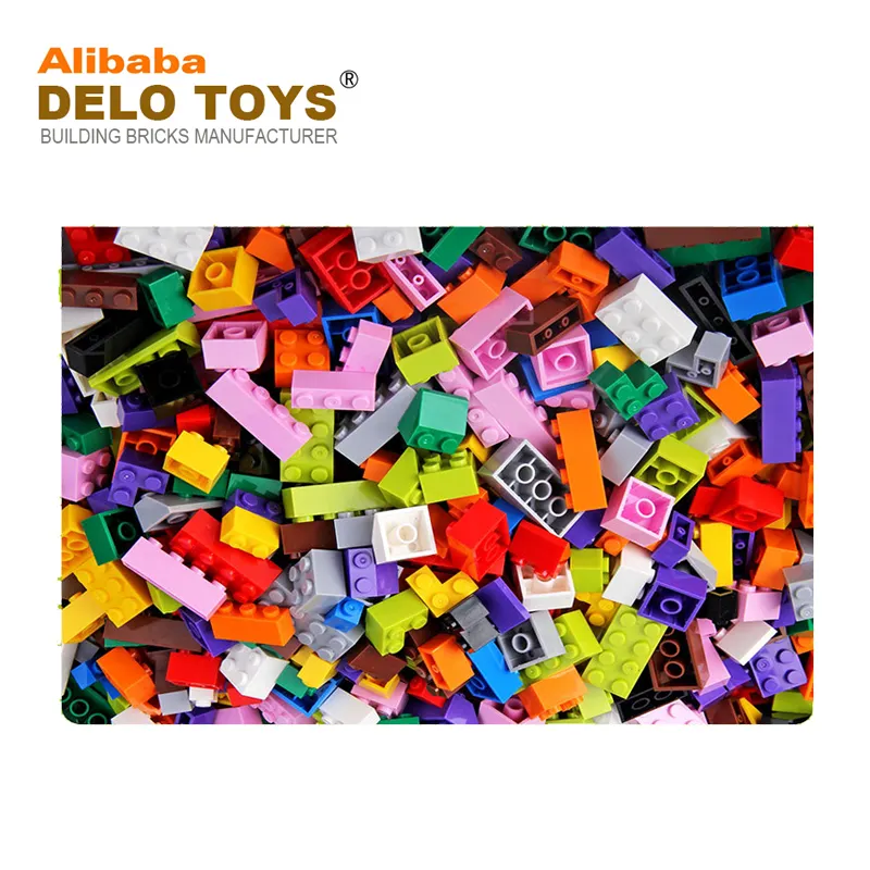 Alibaba-proveedor de oro, juguetes promocionales, juguetes para niños, bloques de construcción de plástico a granel, caja de diseño de 1000 piezas, DE0185