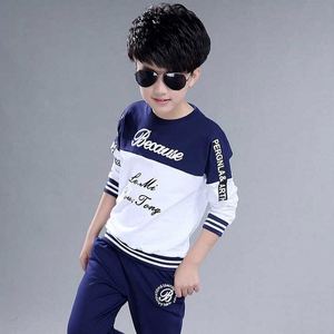 Ensemble de vêtements de sport pour garçons, vêtements décontractés, imprimé automne 2022, ensemble deux pièces, survêtement en coton mélangé pour enfants - Product Image 4