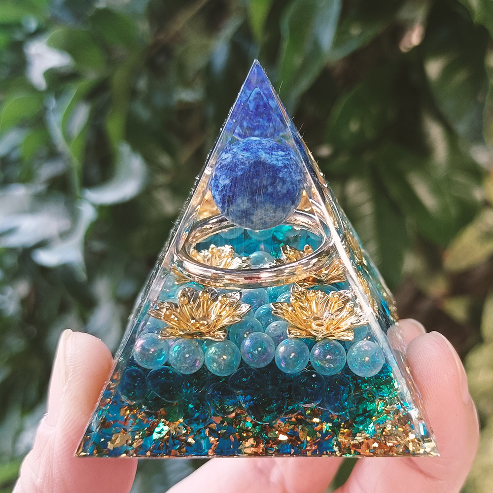 Nouvelle boule de verre bleue 5cm