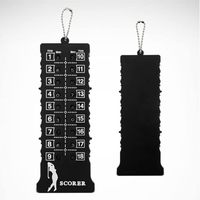 Compteur de score de golf professionnel en ABS durable de haute qualité, porte-clés, compteur de score de golf 18 trous