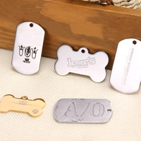 Collier militaire en acier titane, pendentif en acier inoxydable, plaque vierge pour gravure de logo, cadeau publicitaire