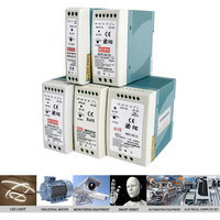 Alimentation à découpage industrielle MZMW MDR 10W 20W 40W 60W 100W 12V 24V 100-240VAC pour LED et CCTV, à sortie unique, sur rail DIN, AC/DC