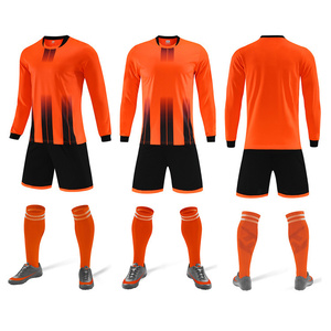 Pakaian Sepak Bola Latihan Lengan Panjang Versi Polos dengan Cetak dan Nomor untuk Pertandingan Musim Gugur - Product Image 6