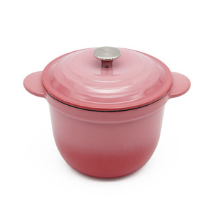 Olla de Hierro Fundido para Arroz Bright Houseware de 2.0L, Olla Holandesa de 18cm, Mini Juego de Utensilios de Cocina Esmaltados, Diseño Europeo, Olla para Sopa y Caldo a Gas - Product Image 1