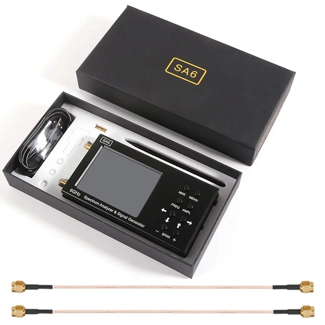 HTOOL SA6 6GHz Spectrum Analyzer & Signal Generator with 3.2inch Touch Screen 35MHz-6200MHz Range Metal Cover 1 Year Warranty