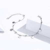 BAGREER SCT011 Mode gland coréen coquillage bohème gaufrette perles s925 argent chaîne bijoux bracelet de cheville pour les femmes