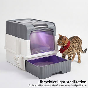 Grand <span class=keywords><strong>bac</strong></span> <span class=keywords><strong>à</strong></span> <span class=keywords><strong>litière</strong></span> autonettoyant rechargeable pour <span class=keywords><strong>chat</strong></span> Toilette de grande capacité entièrement fermée - Product Image 2