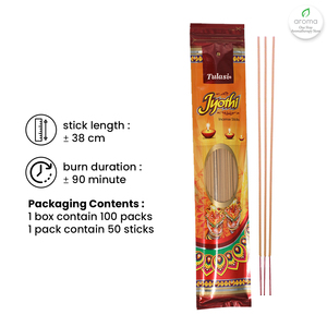 Poudres d'encens indiennes Signature Brown Bathi Tulasi Jyothi avec huile de basilic sacré pour un nettoyage spirituel - Product Image 2