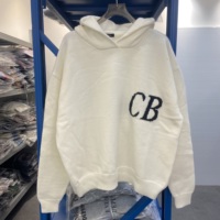 Pull à capuche pour homme Cole Designer, en tricot lourd brodé, de haute qualité, noir, Cole Buxton Hoodies pour homme