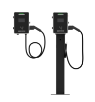 Nouvelle borne de recharge AC pour VE 14 kW GB/T 32A double connecteur sur pied IP54 EVSE monophasée OCPP pour parcs de stationnement résidentiels UE