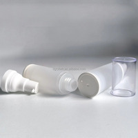 Bouteilles de recharge sans air en stock 20ml 30ml 50ml, flacons cosmétiques givrés en PP avec pompe sans air pour lotion, vente en gros