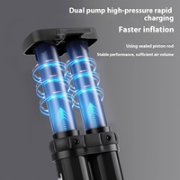 TOSUOD Pompe à vélo légère Pompe à air en acier portable avec pédale pour accessoire de vélo de route de montagne