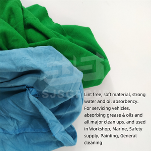 100% コットン色トリコットラグカットTシャツワイパーワイプラッグ混合色工業用クリーニング廃物布 - Product Image 3