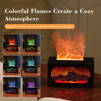 Diffuseur d'arômes pour cheminée, humidificateur d'air ultrasonique 140 ml, huile essentielle, brume froide électrique, lumière LED colorée pour la maison