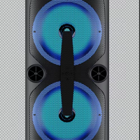 Altavoz Bluetooth con Luces RGB Intermitentes, Altavoz Inalámbrico Portátil con Bajos Potentes, Altavoz Estéreo para Crear Ambiente en Casa