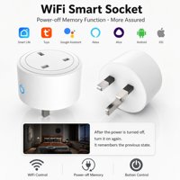 Stop Kontak Pintar Tuya Smart Power Strip Mini WiFi Zigbee Smart Plug 16A 20A UK Kompatibel dengan Alexa Google Home Kontrol Jarak Jauh Android