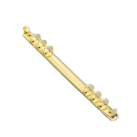 Alta calidad, oro, 225mm, 6 anillos, carpeta de Clip de papel de Metal grande, mecanismo de anillo personalizado en forma de O para accesorios de carpeta de archivos