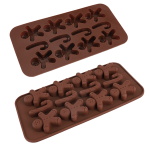 Stampo in Silicone per Cioccolato a Forma di Omino di Pan di Zenzero, Grado Alimentare, Ecologico, per Decorazioni Natalizie e di Halloween, Fai-da-Te - Product Image 3