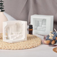 13973 décoration de la maison, personnalité européenne, arche, colonne romaine, plâtre, Sculpture, moules en Silicone, moule à bougie
