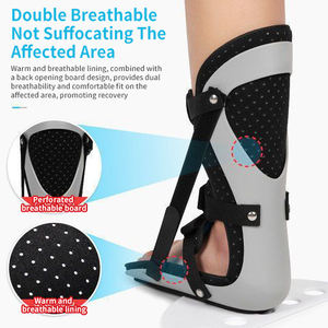 Orthèse de cheville et de pied réglable médicale, attelle respirante en plastique pour soulagement de la douleur, pour pied cassé, entorse de la cheville, tendinite d'Achille - Product Image 5