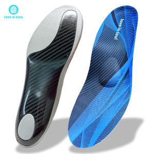 Plantillas de fibra de carbono genuina de alta calidad para aliviar el dolor y plantilla de carbono curva personalizable absorbente de golpes para correr deportivo - Product Image 1