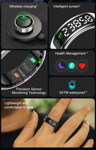 Anillo Inteligente de Salud SHR para Parejas, Anillo Inteligente Monitor de Actividad con Pantalla - Diseño Elegante, Monitoreo Avanzado de Salud - Product Image 4