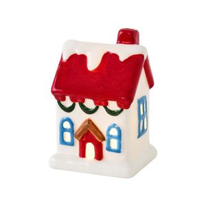 Nouvelles décorations de Noël transfrontalières : Ornements créatifs en céramique colorée en forme de macaron - Petite maison igloo pour la décoration de bureau - Product Image 5