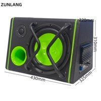 Subwoofer de voiture actif 10 pouces 120W RMS avec amplificateur intégré, caisson de basses en bois haute puissance pour coffre, audio OEM ODM
