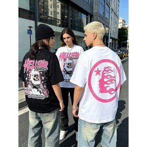 T-shirt Vintage Hell Washed Star da Uomo a Maniche Corte 100% Cotone, Stile Streetwear Urban Legend con Stampa Grafica, Vestibilità Rilassata e Tessuto Pesante - Product Image 4