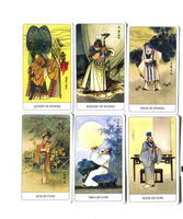 Jeu de cartes de tarot classiques chinoises avec motifs de mythologie chinoise et de Rider-Waite, en papier, pour débutants, jetons de poker