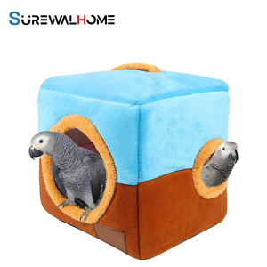 SUREAL ALHOME Bird <span class=keywords><strong>Snuggle</strong></span> Hut Papagei Hängematte Zelt Haustier Zwinger Einfach zusammenbauen Kleintier Spielhaus Hängematte hängen weiches Haustier Bett - Product Image 1