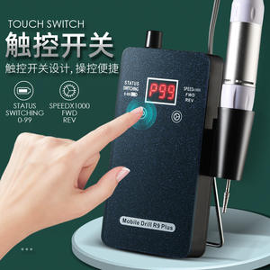 Perceuse à ongles mobile R9 Plus, outil de manucure 3,2 mm, rechargeable par USB, portable, forme stylo, avec écran tactile pour le soin des ongles - Product Image 3