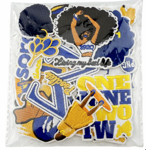 بقع ترويجية المطرزة SGR Sigma Gamma Rho تصميم أزياء نسائي تصنعه بنفسك للسترات والحقائب والفعاليات الترحيبية - Product Image 3