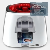 Impresora de Tarjetas de Identificación Evolis Badgy 100 de Nivel Básico con Interfaz USB, Impresora de Tarjetas de PVC para Estudiantes para Uso en el Campus Escolar
