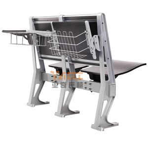Yachi Seat <b>Folding</b> <b>Desk</b> Chair Aluminum Alloy Legs Writing Board Tiered Classroom Lecture Hall University Row Metal Frame - Product Image 1