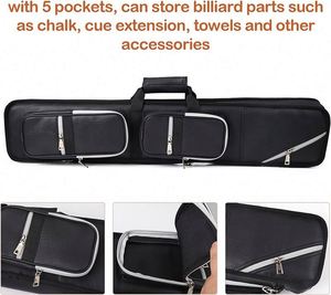 Usine BSCI vend des étuis de queue de billard étanches 3B 4S, sac de queue de billard 1/2 avec bandoulière pour le transport - Product Image 5