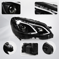 Faros LED BK para Mercedes-Benz Clase E W212 2010-2015, Conjunto de Faros Delanteros con Actualización de DRL y Señal de Giro