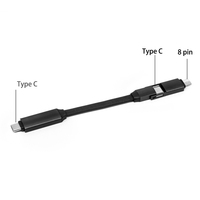 Kabel Data Pengisian Daya Magnetik 60W PD Fast Charge Tipe-C ke Tipe-C & 8 Pin dengan Tali Kepang, Logo Custom, Hadiah Promosi