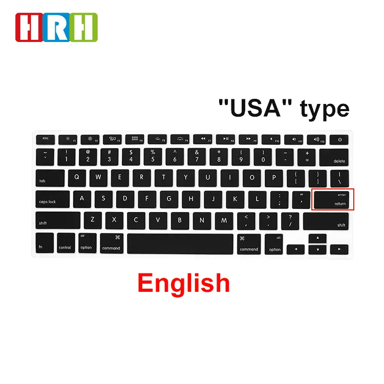 Penutup Keyboard silikon multibahasa, untuk MacBook Air 13 "15" 2023/untuk MacBook Pro 15 "17" A2941 A2779 A1466 A2337 A2141 A2159