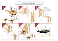 Kit de bricolage 4 DOF Robot manipulateur bras en bois mécanique bras pince griffe Kit Support Servo SG90/MG90S pour Rpi Robotic Education